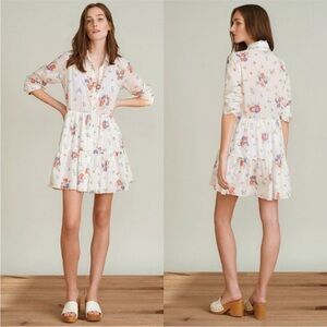 Veronica Beard Jemila Shirtdress in Off White Multi